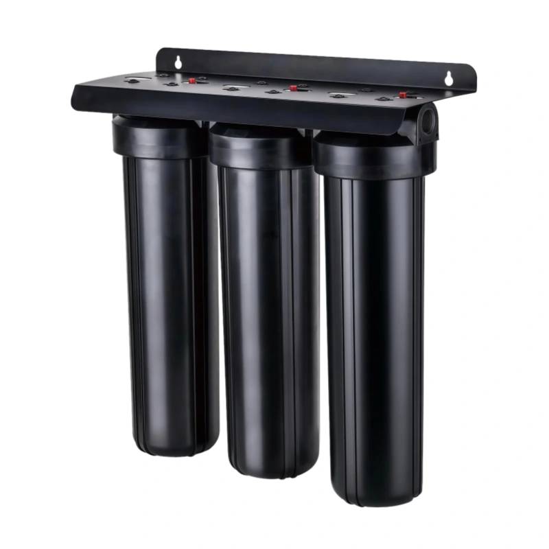 Whole-house water purification housing 20'' 3-stage with siding