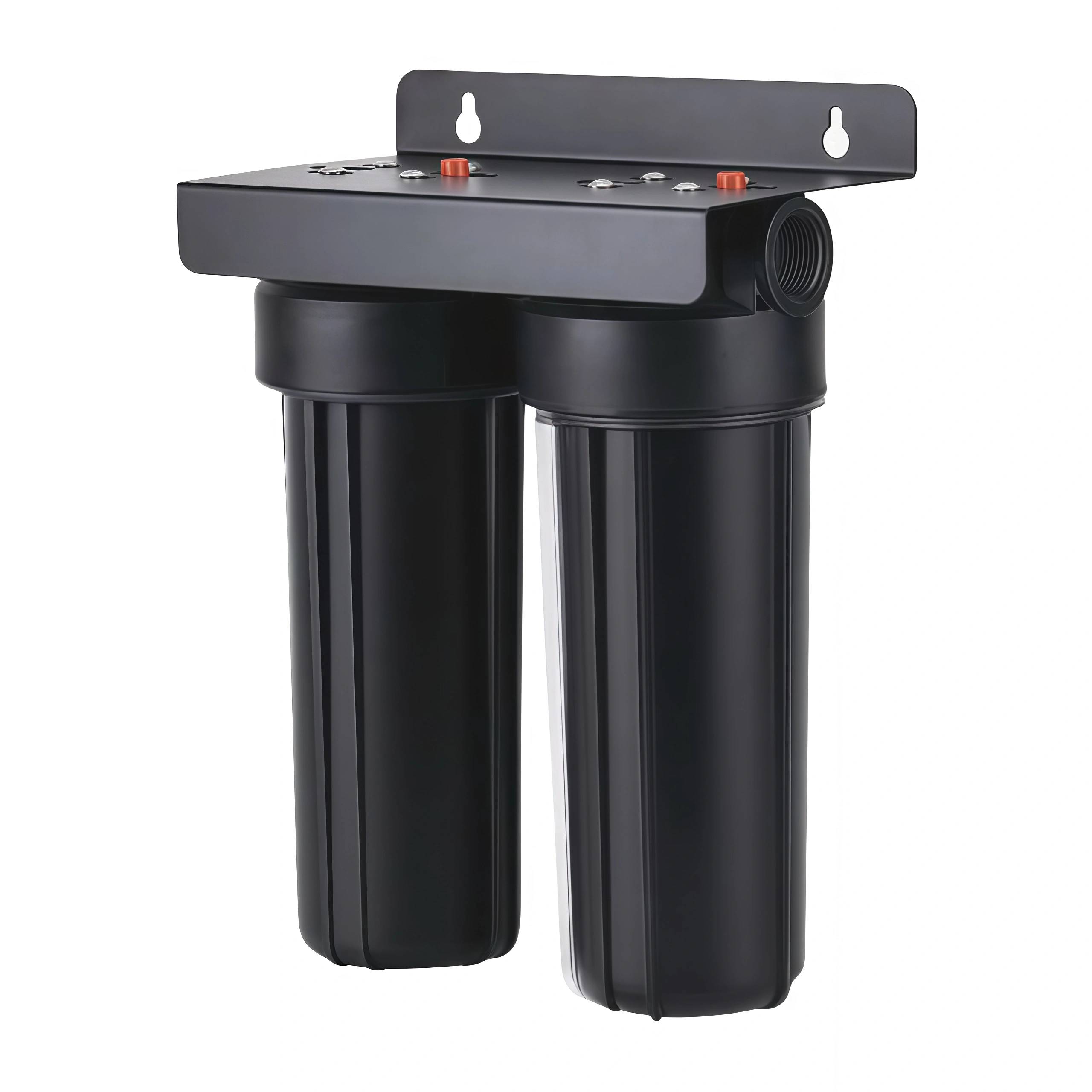 Whole-house water purification housing 10'' 2-stage with siding
