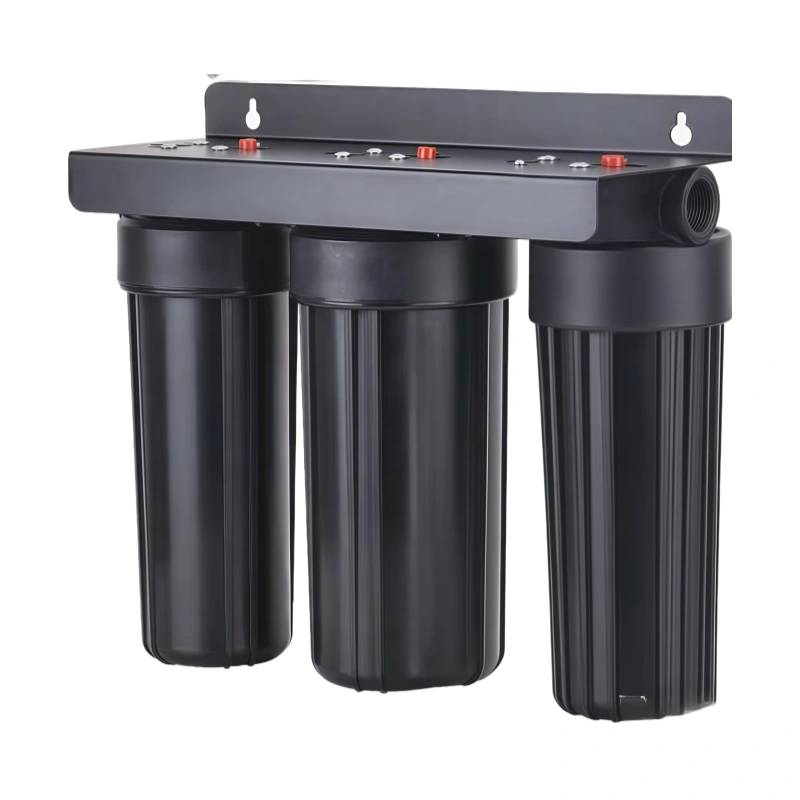 Whole-house water purification housing 10'' standard 3-stage with siding